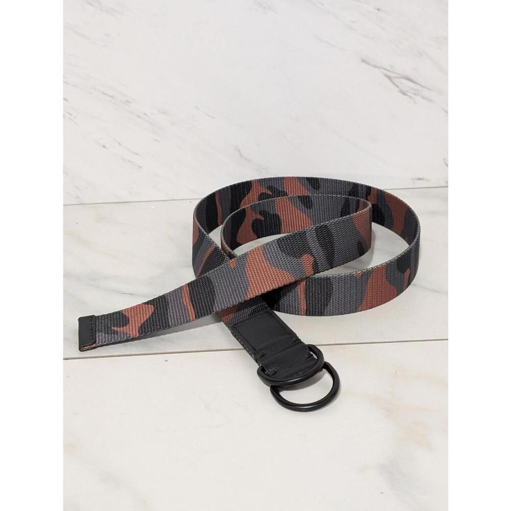 The Rail Men's Olive Camo Print Web Adjustable Belt Size L/XL